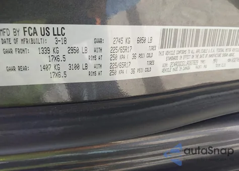 2018 Dodge Grand Caravan Sxt z USA, uszkodzony, nr VIN 2C4RDGCG1JR267829